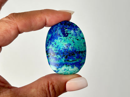 Azurite Chrysocolla Palm Stone #27