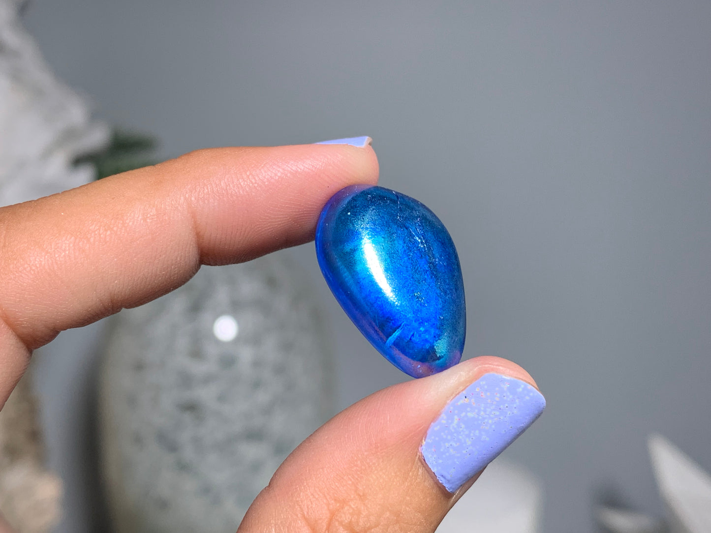 Tumbled Blue Aura Quartz