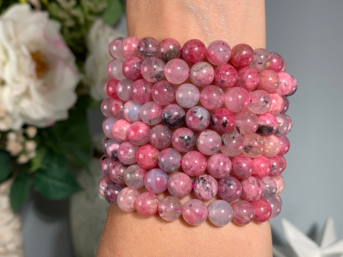 8mm Rhodonite Bracelet