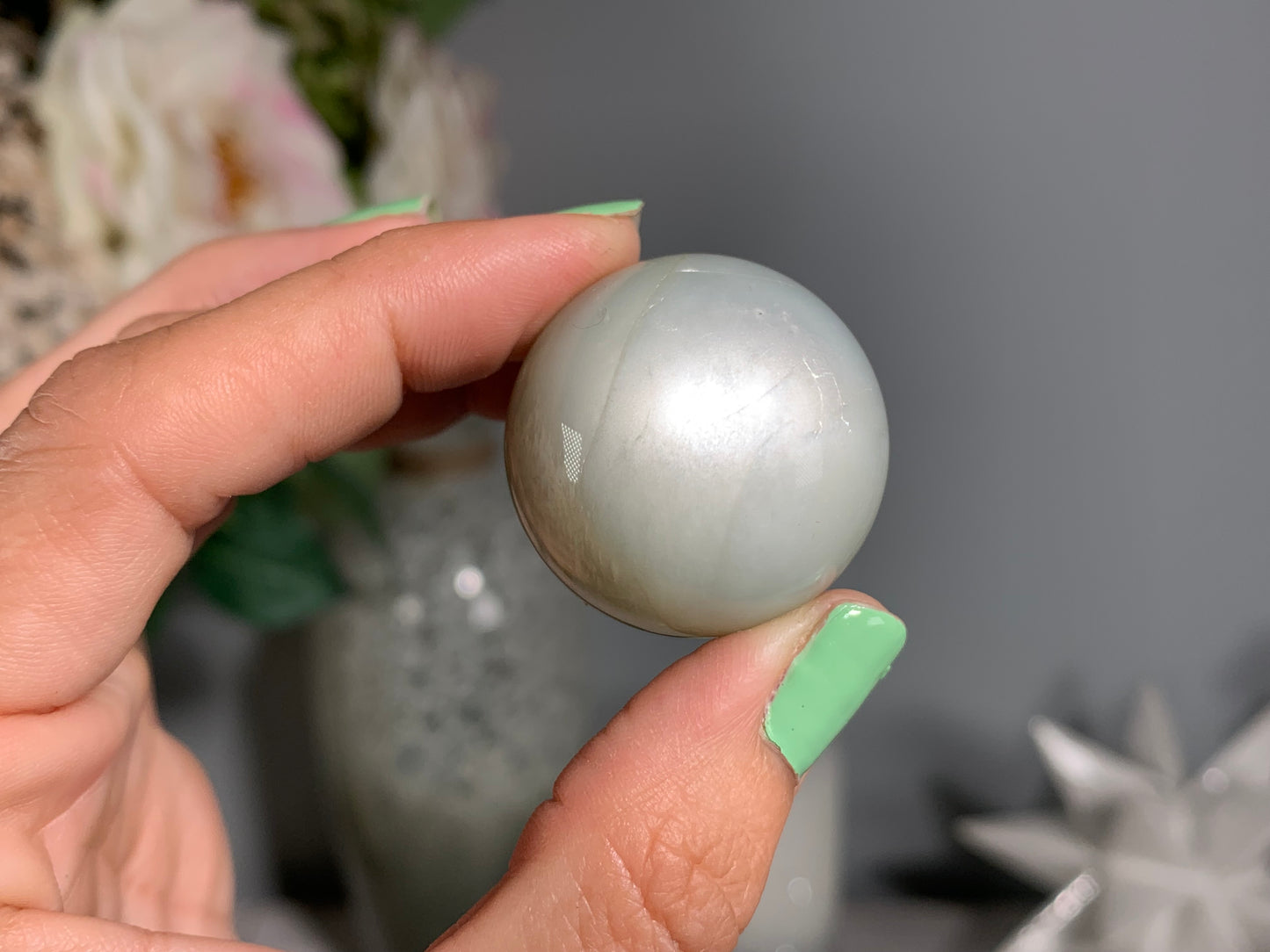 Green Moonstone Sphere