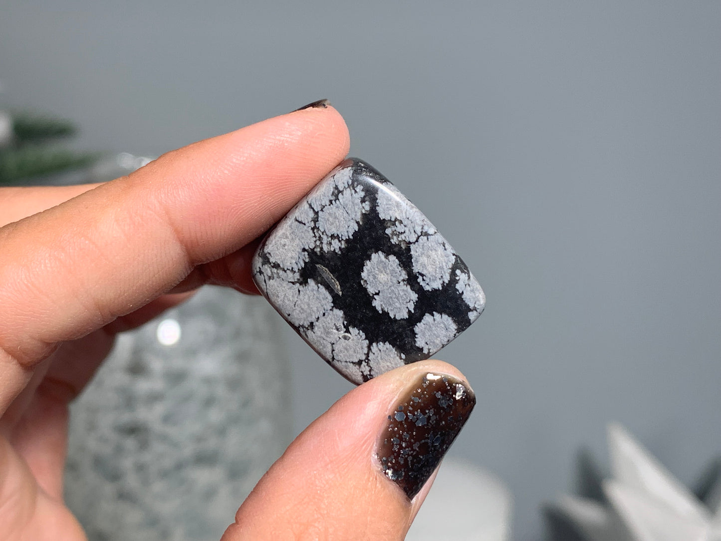 Tumbled Snowflake Obsidian Small