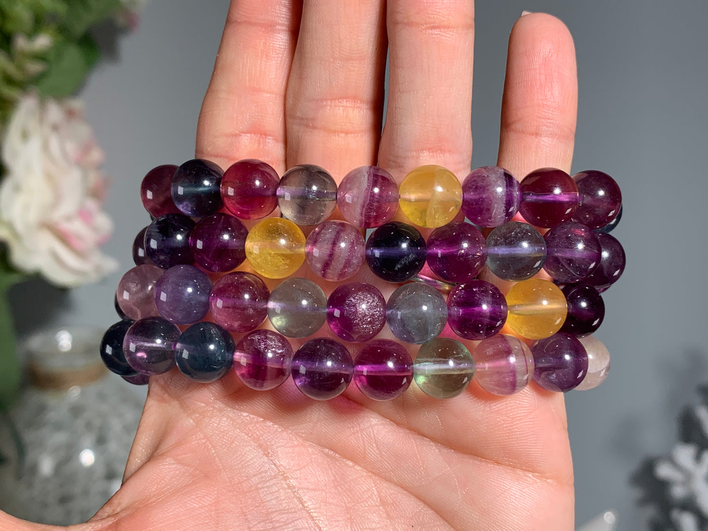 10mm Fluorite Bracelet