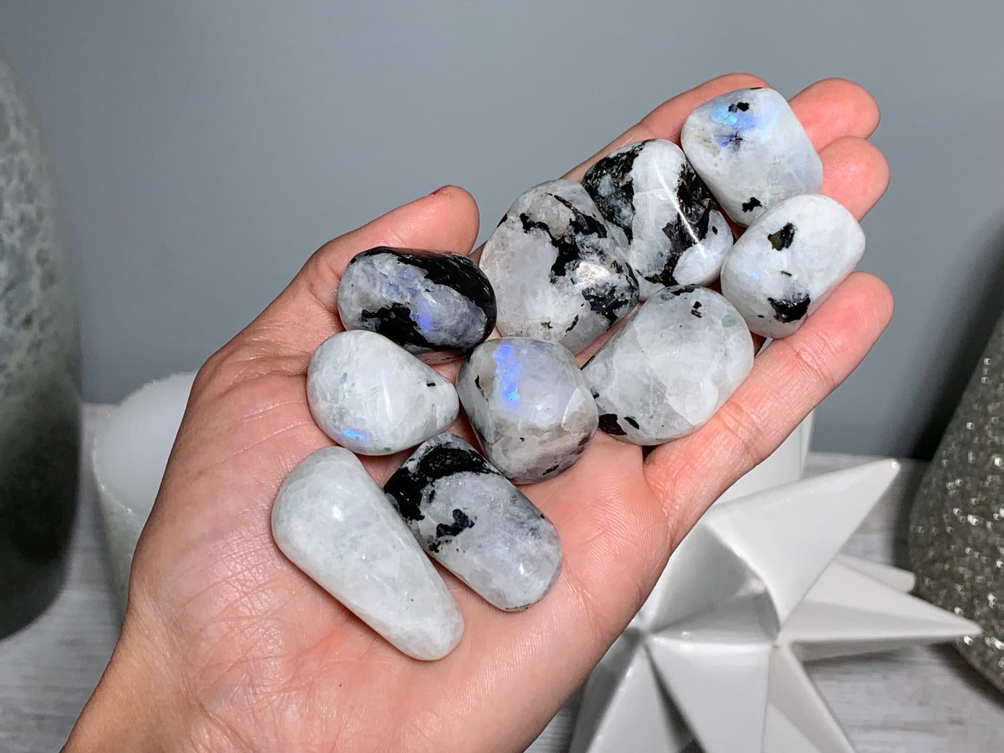 Tumbled Rainbow Moonstone Medium