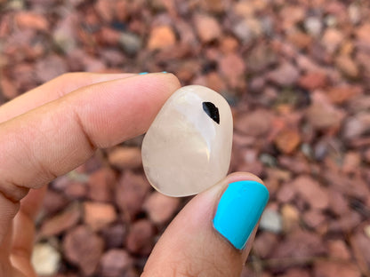 Tumbled Tourmaline Rutile in Quartz Medium