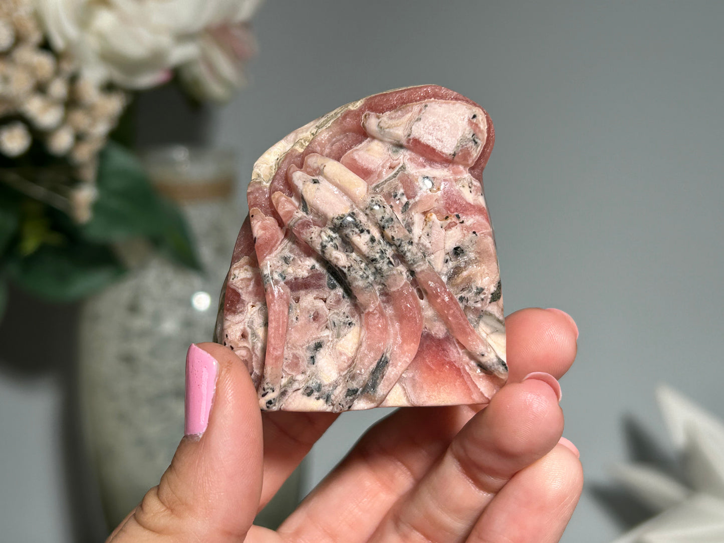 Rhodochrosite Octopus (2.2", 55mm)