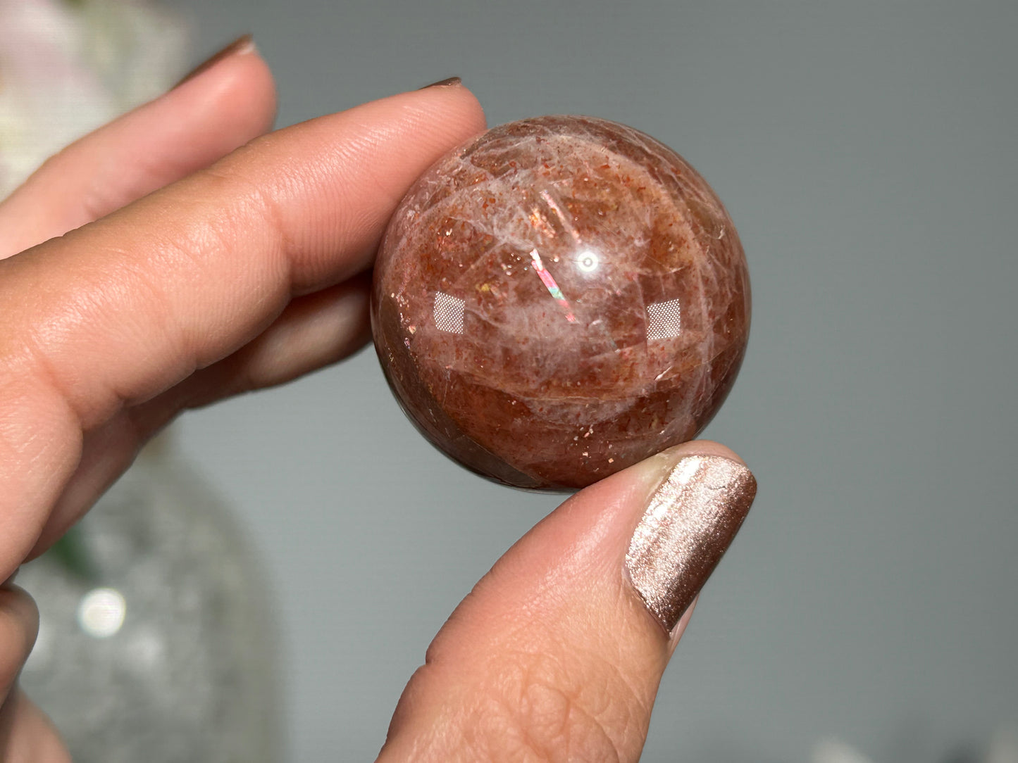 Confetti Sunstone Sphere (1.25", 32mm)