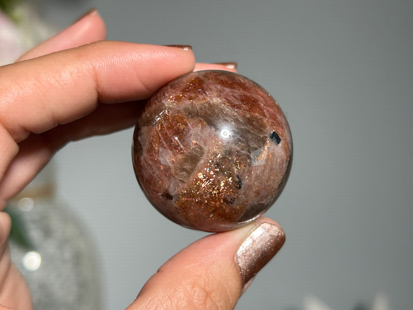 Confetti Sunstone Sphere (1.5", 36mm)