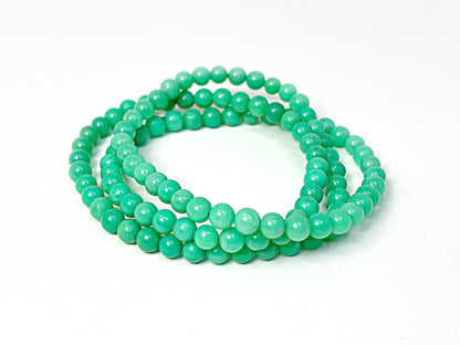 Chrysoprase Triple Wrap Bracelet