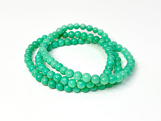 Chrysoprase Triple Wrap Bracelet