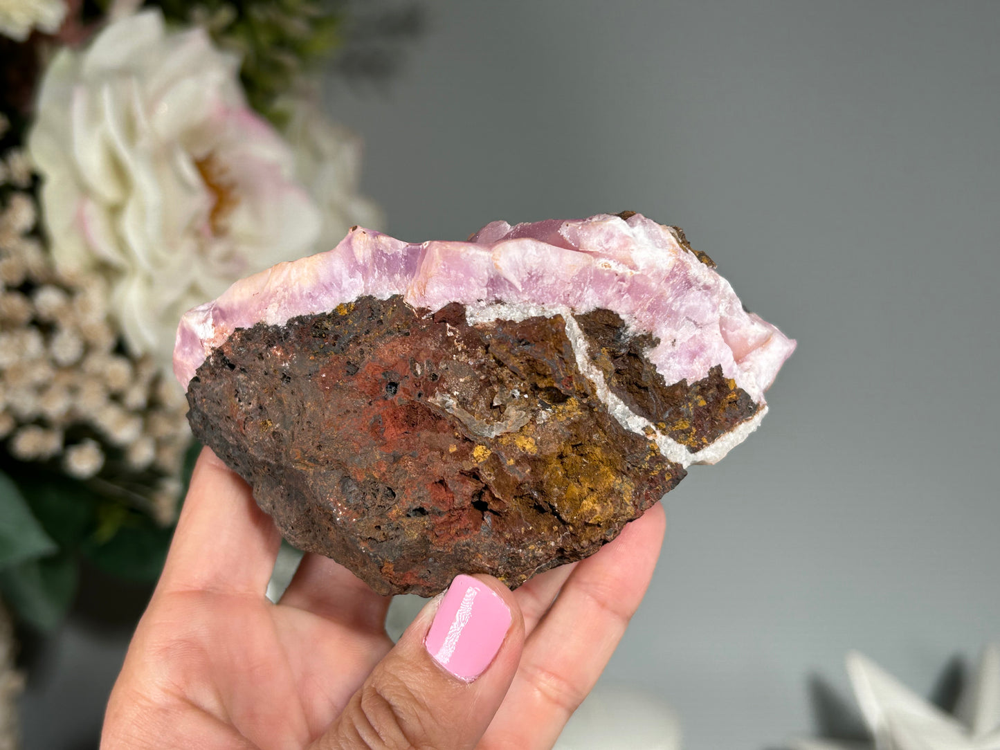 Natural Pink Aragonite (4.1", 105mm)