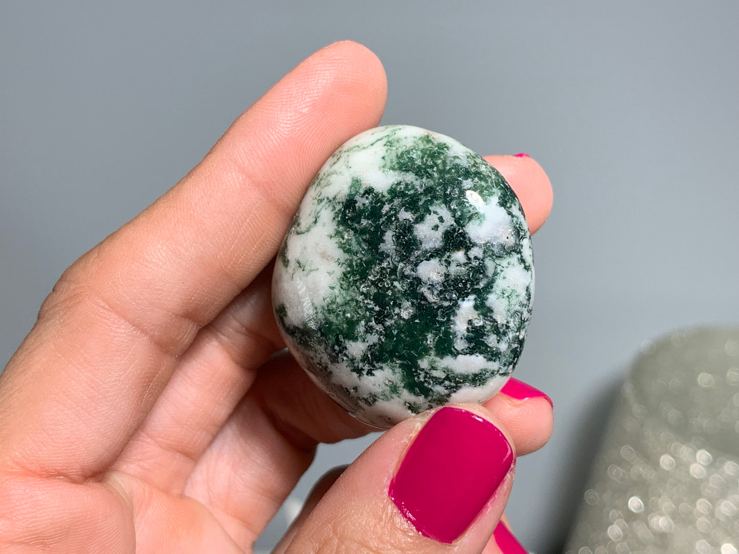 Tumbled Moss Agate Extra Large