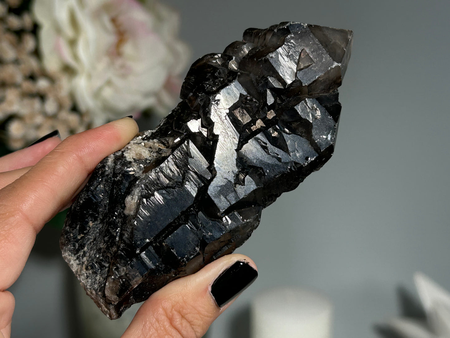 Smoky Elestial Quartz (4.3", 109mm)