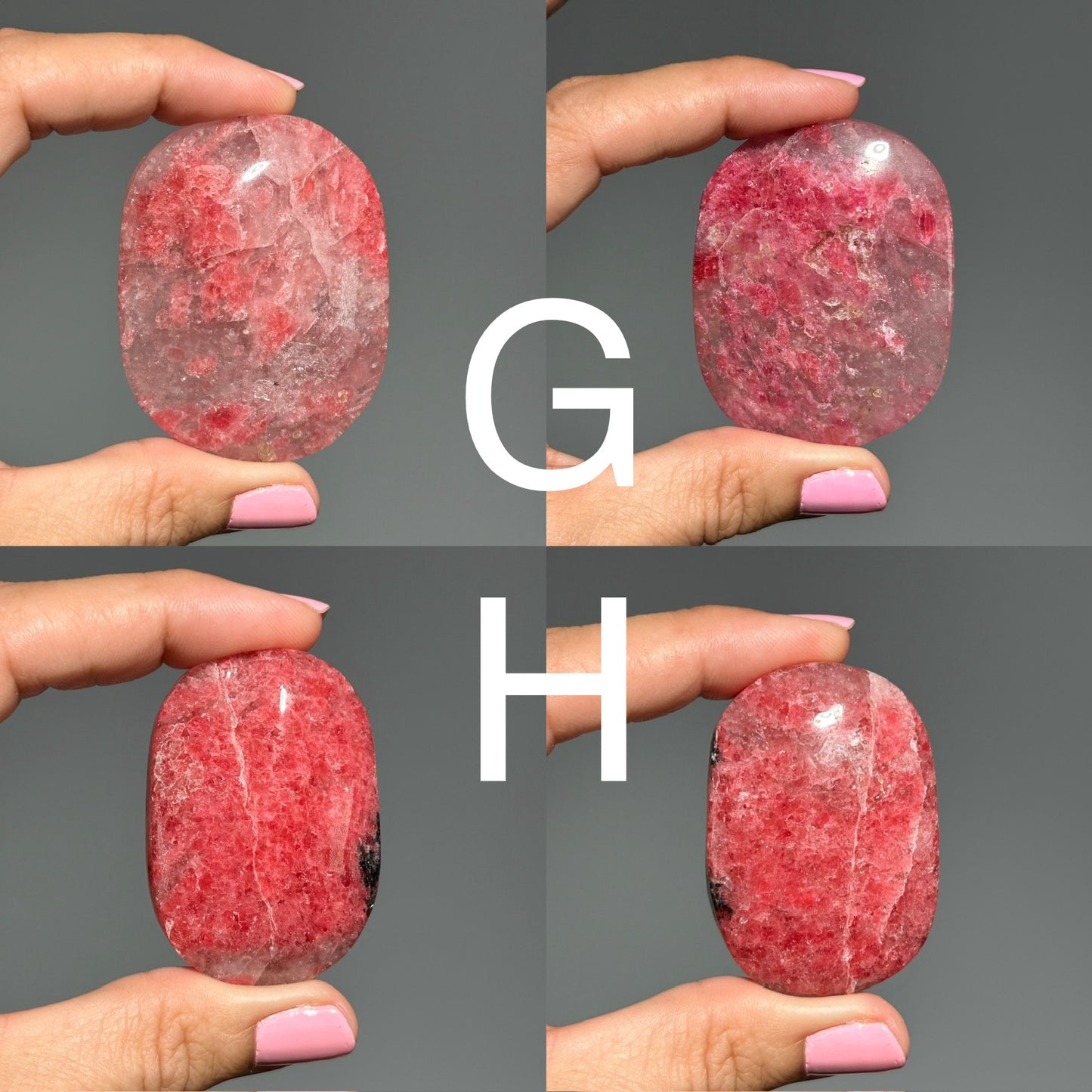 Sakura Rain Rhodonite Palm Stone