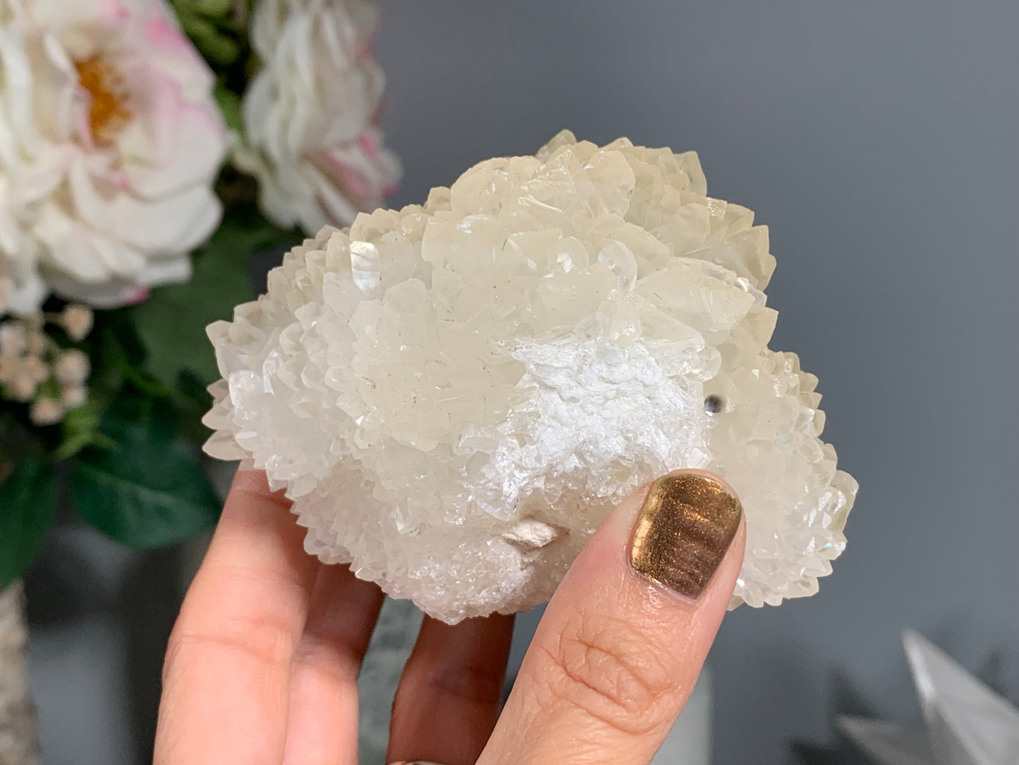 Natural Premium Calcite Flower (3.5", 90mm)