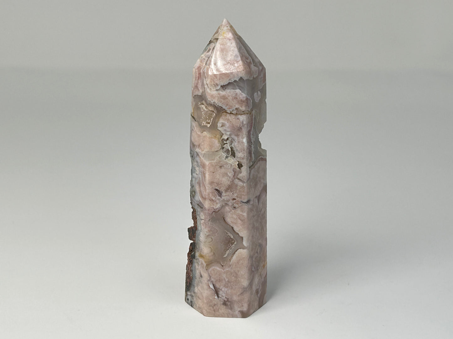 Flower Agate Tower (4.6", 110mm)