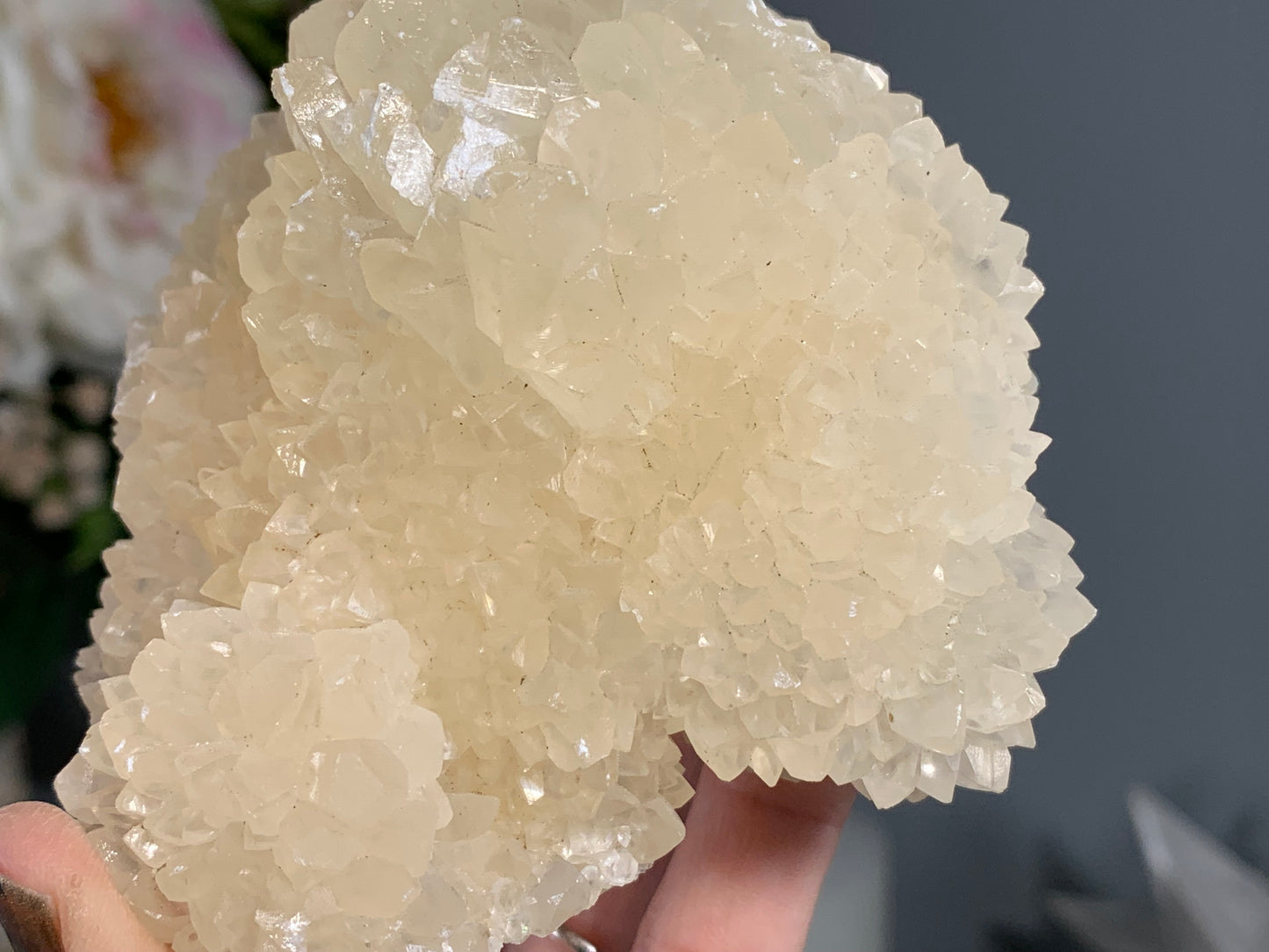 Natural Premium Calcite Flower (3.5", 90mm)