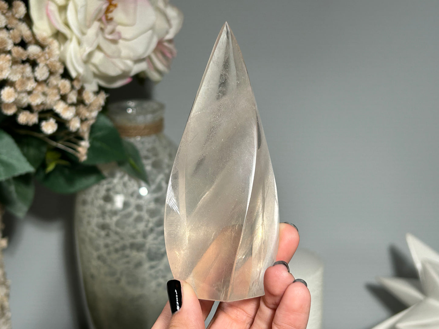 Smoky Quartz Flame (4.5", 115mm)