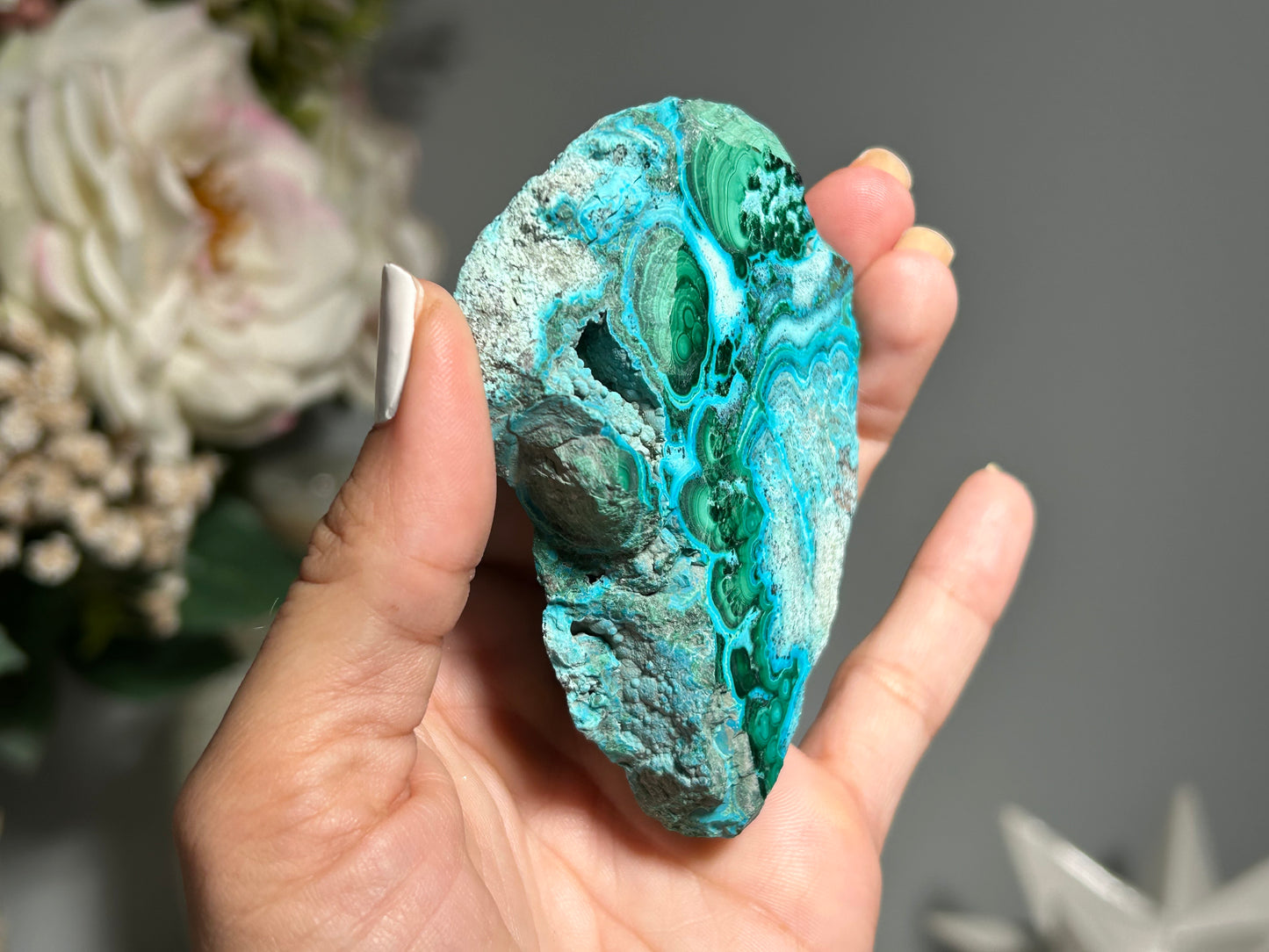 Malachite Chrysocolla Slab (3.4", 87mm)