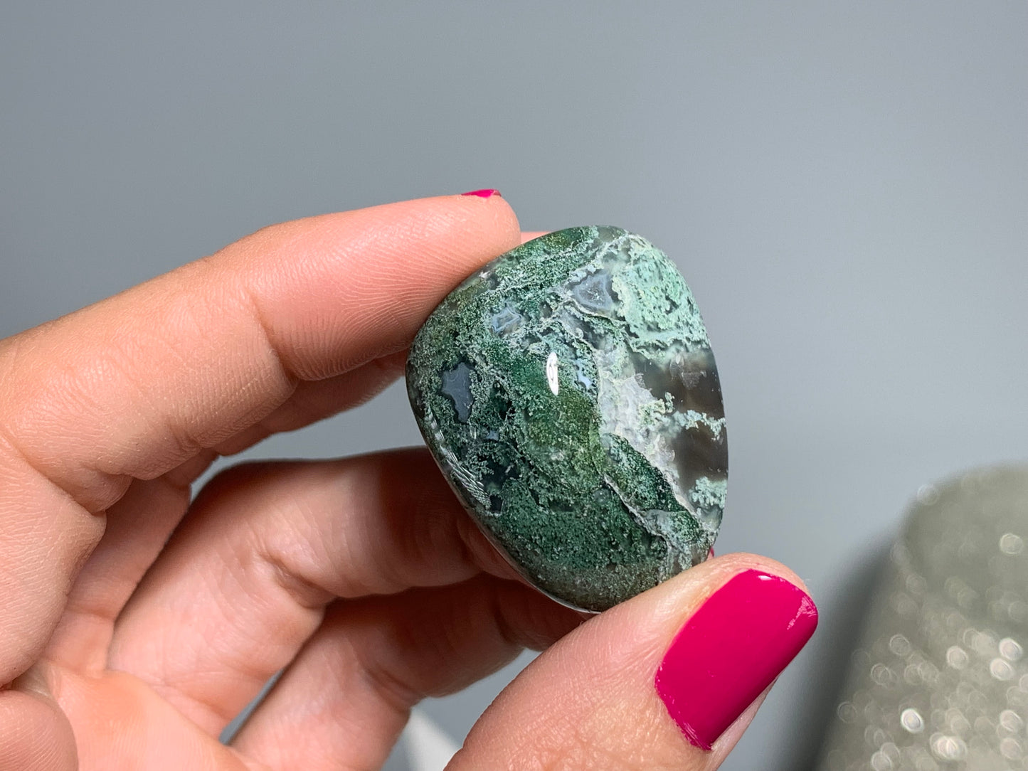 Tumbled Moss Agate Extra Large