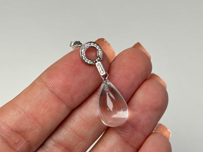 Clear Quartz Drop Earrings