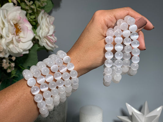 10mm Selenite Bracelet