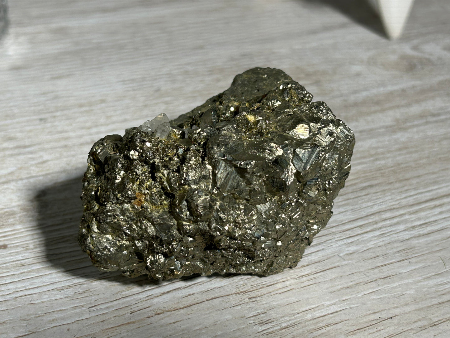 Pyrite Cluster with Quartz Inclusion (3", 76mm)