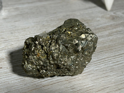 Pyrite Cluster with Quartz Inclusion (3", 76mm)