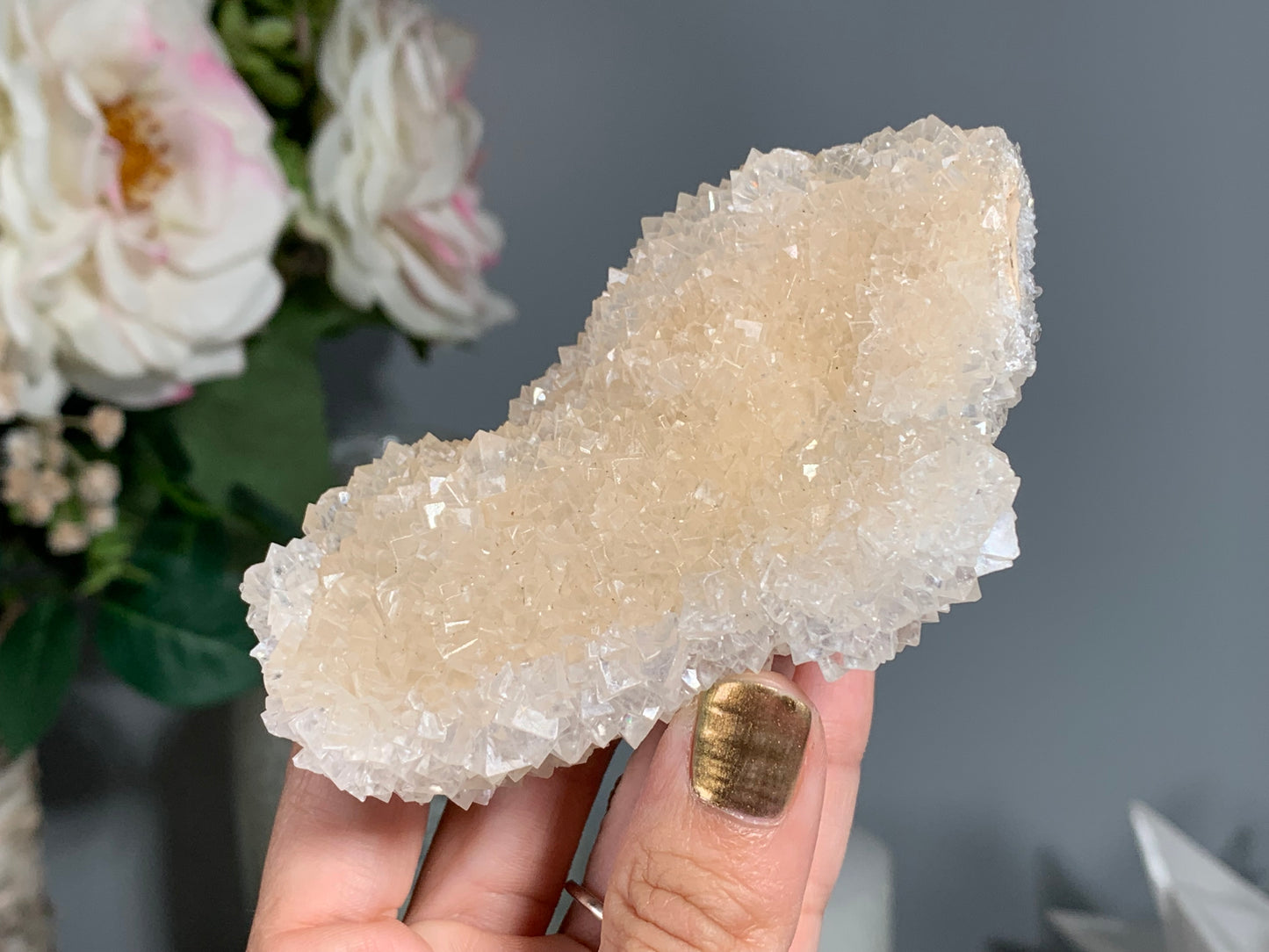 Natural Premium Calcite Flower (4.1", 103mm)