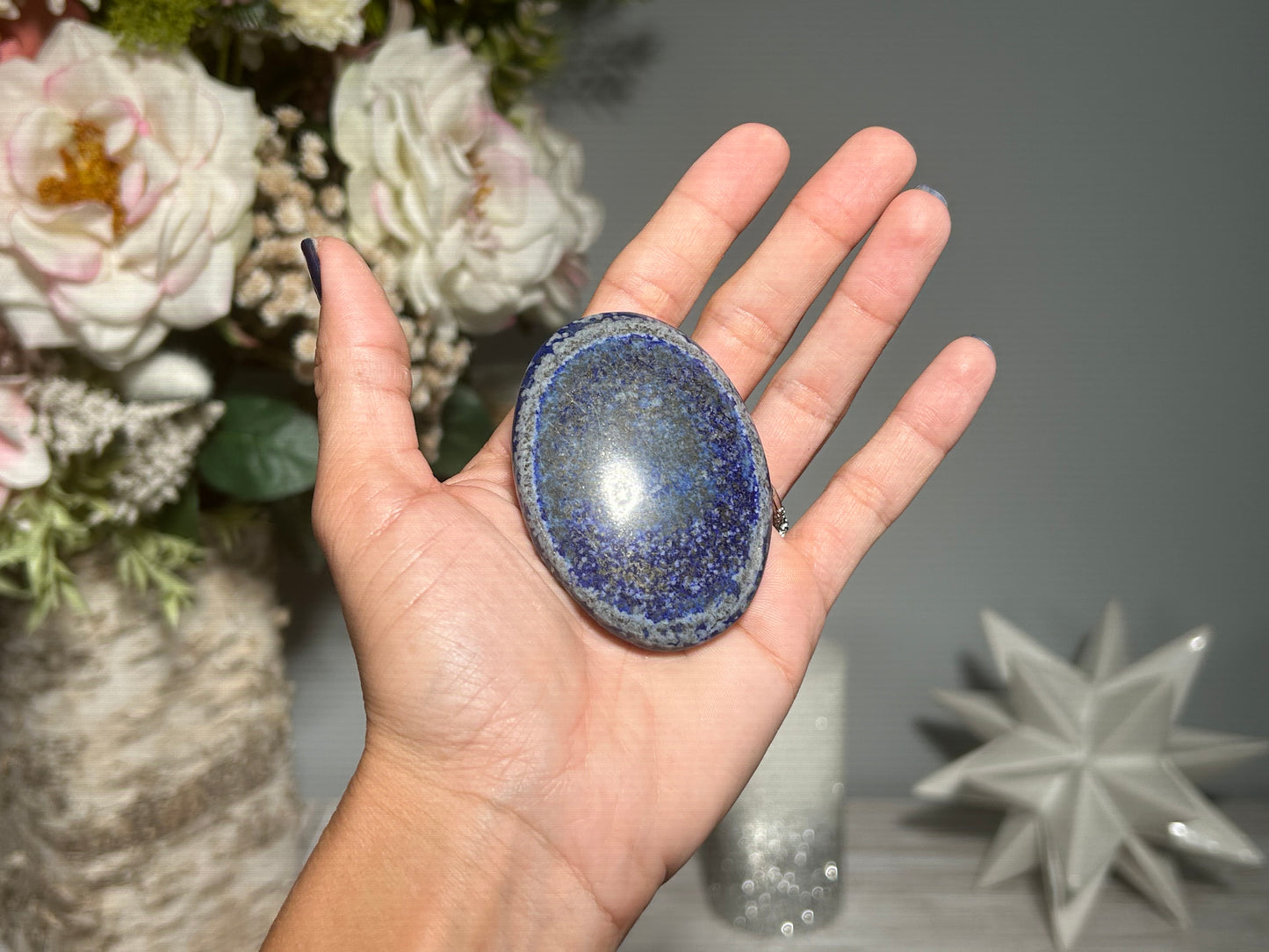 Lapis Lazuli Palm Stone (2.6", 67mm)