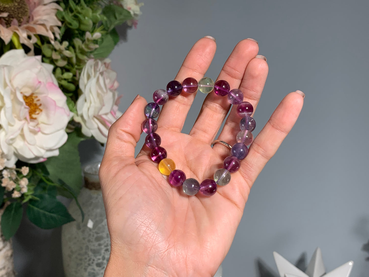 10mm Fluorite Bracelet