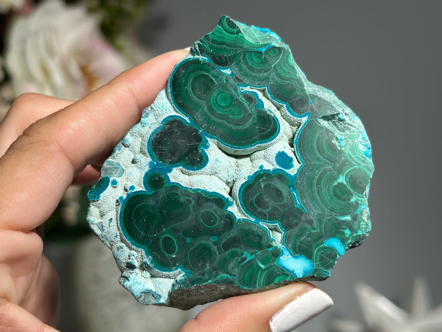 Malachite Chrysocolla Slab (2.8", 71 mm)