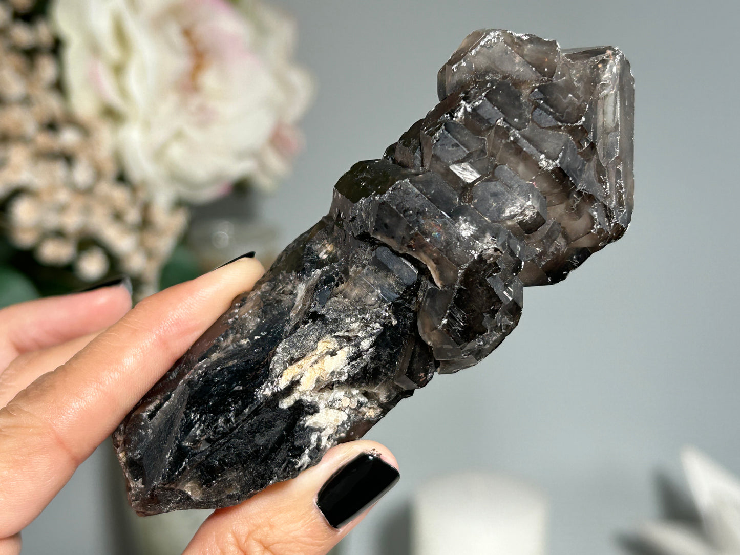 Smoky Elestial Quartz (4.3", 109mm)