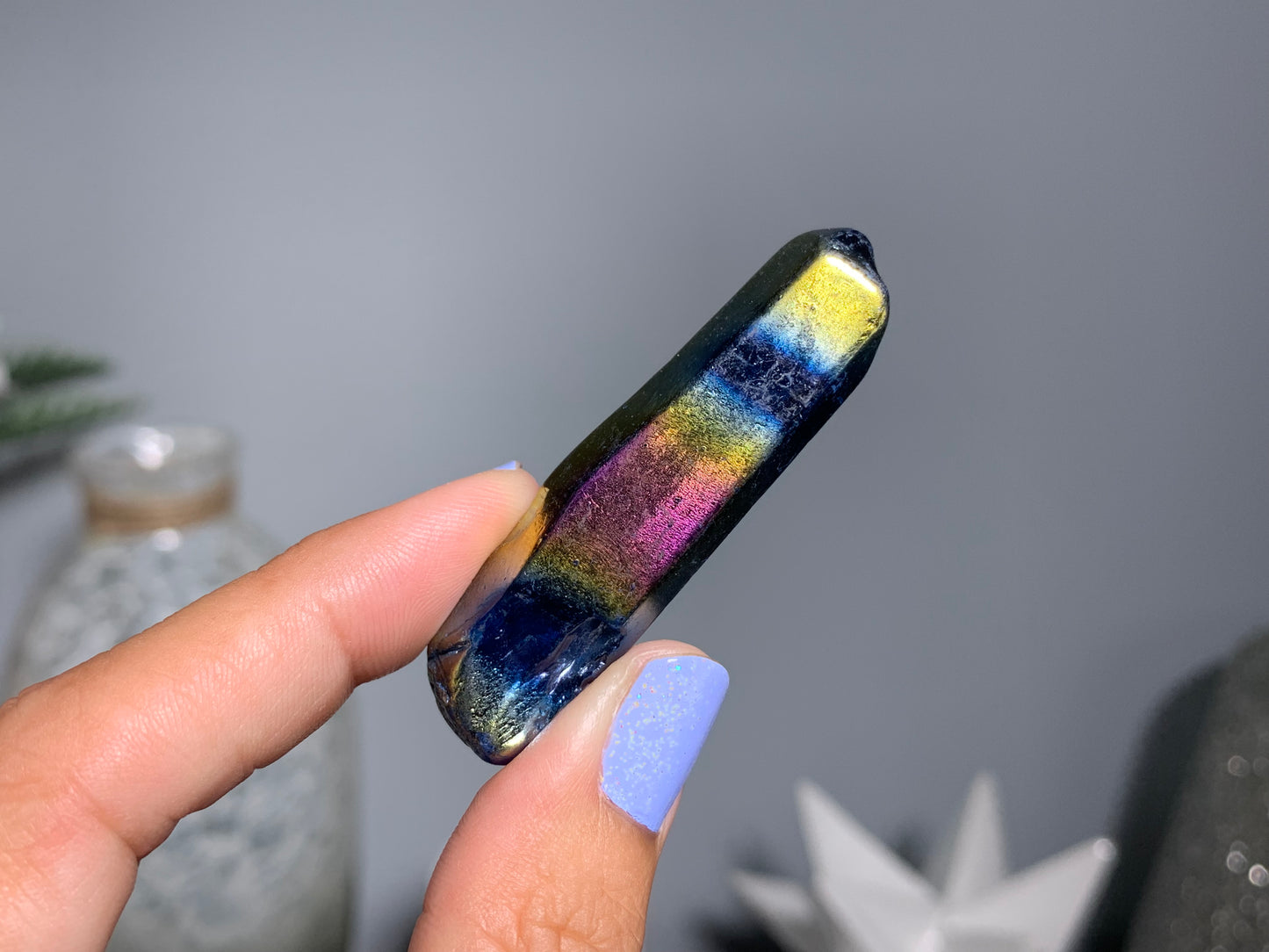 Titanium Aura Quartz Point