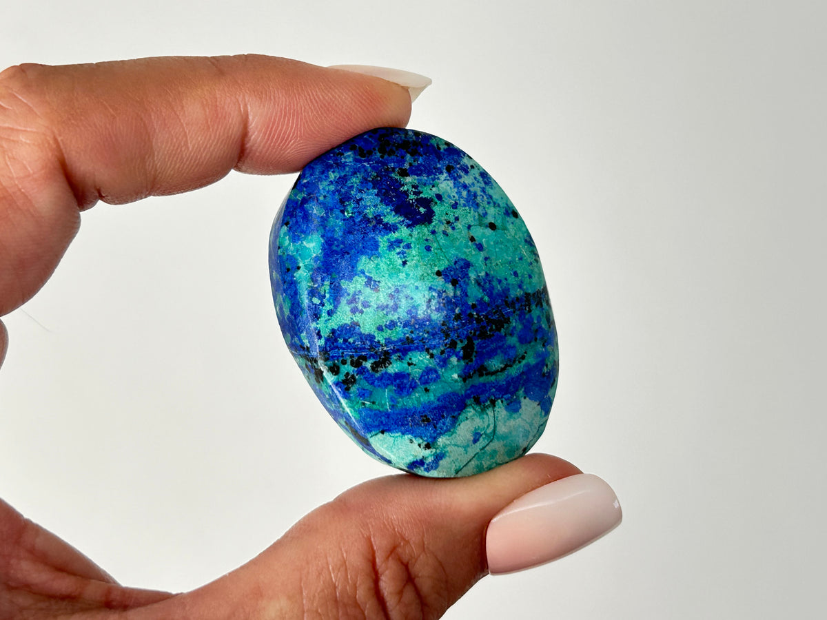 Azurite Chrysocolla Palm Stone #27