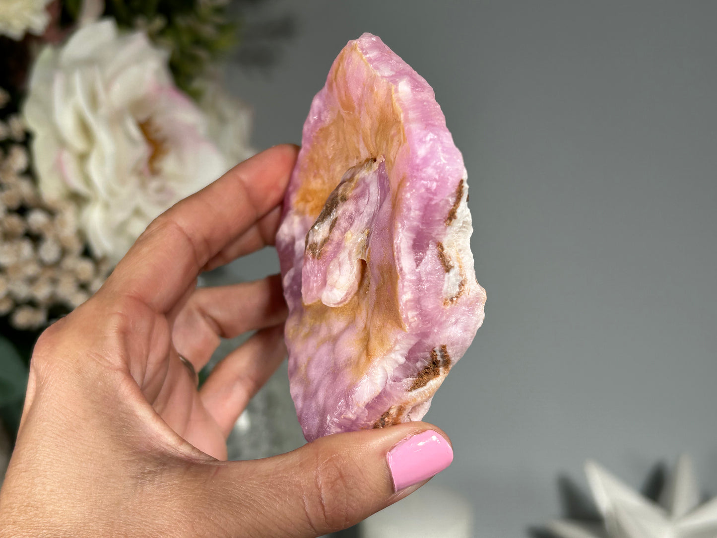 Natural Pink Aragonite (3.9", 98mm)