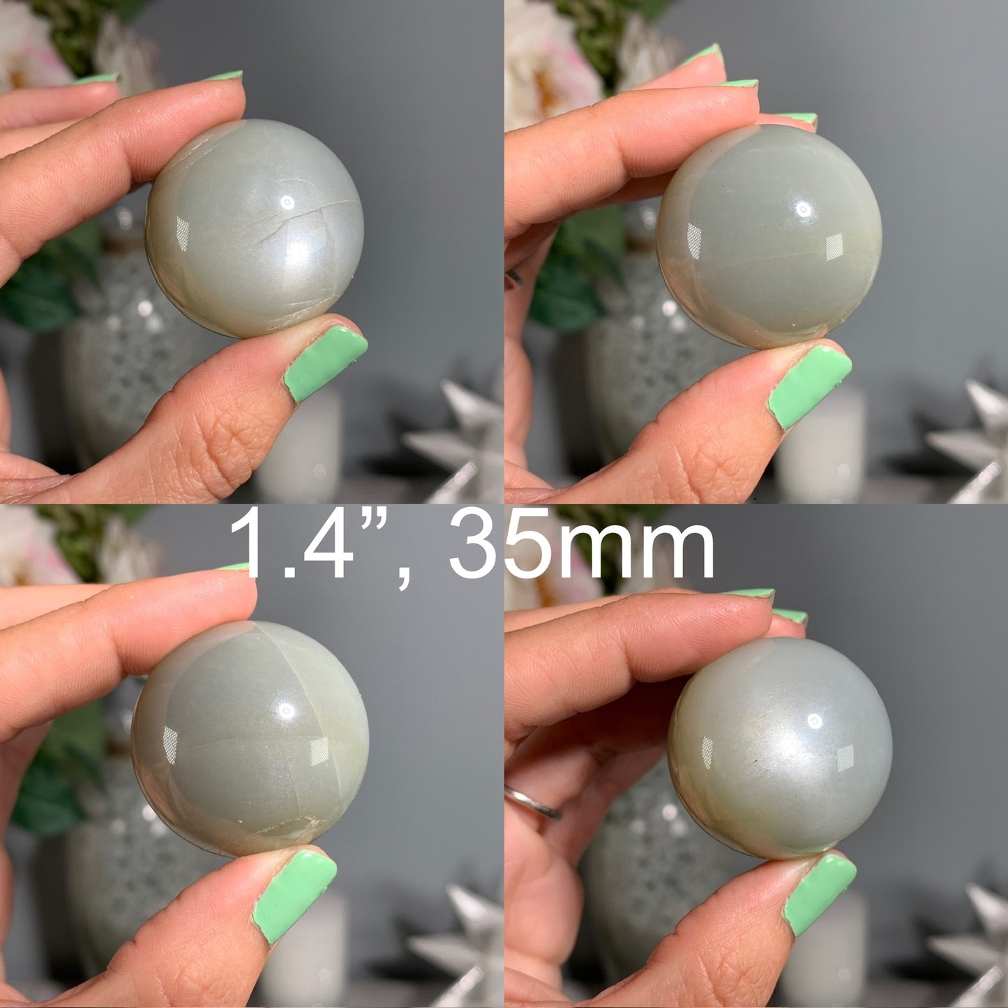 Green Moonstone Sphere