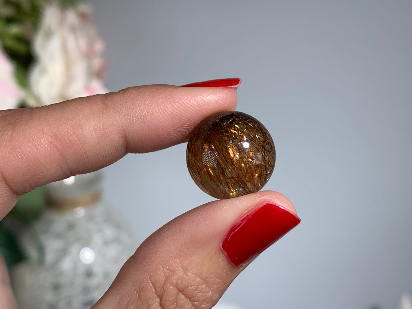 Tiny Rutile Quartz Sphere