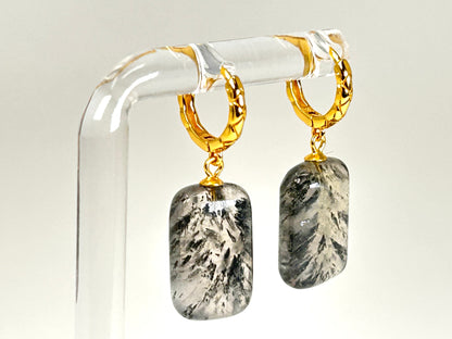 Aurora Feather Citrine Earrings