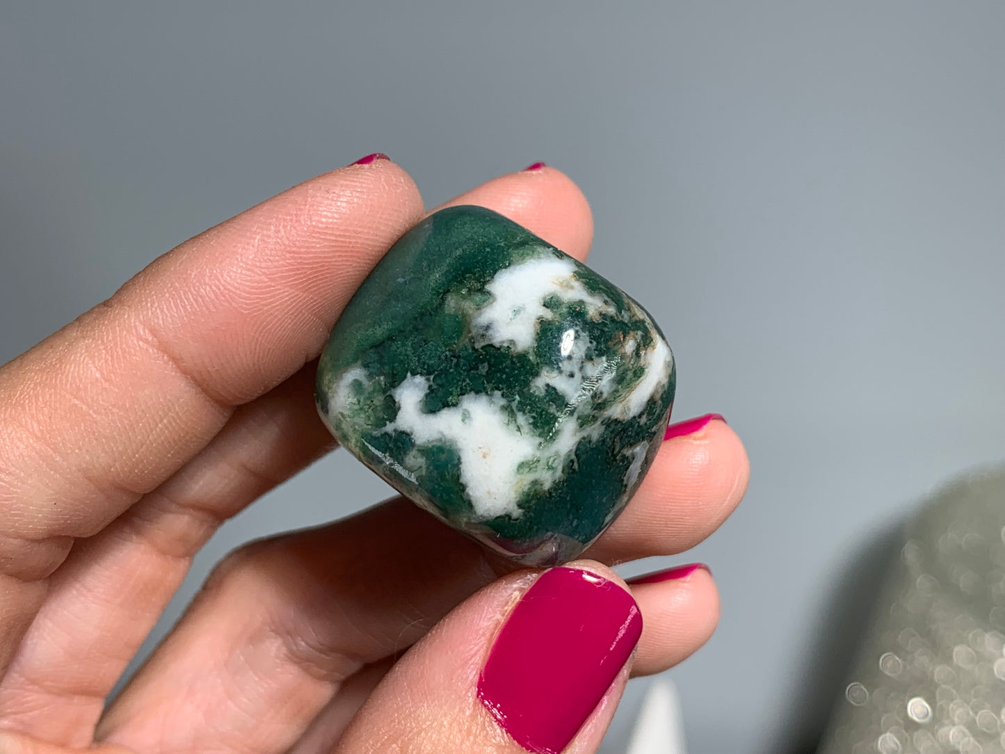 Tumbled Moss Agate Extra Large