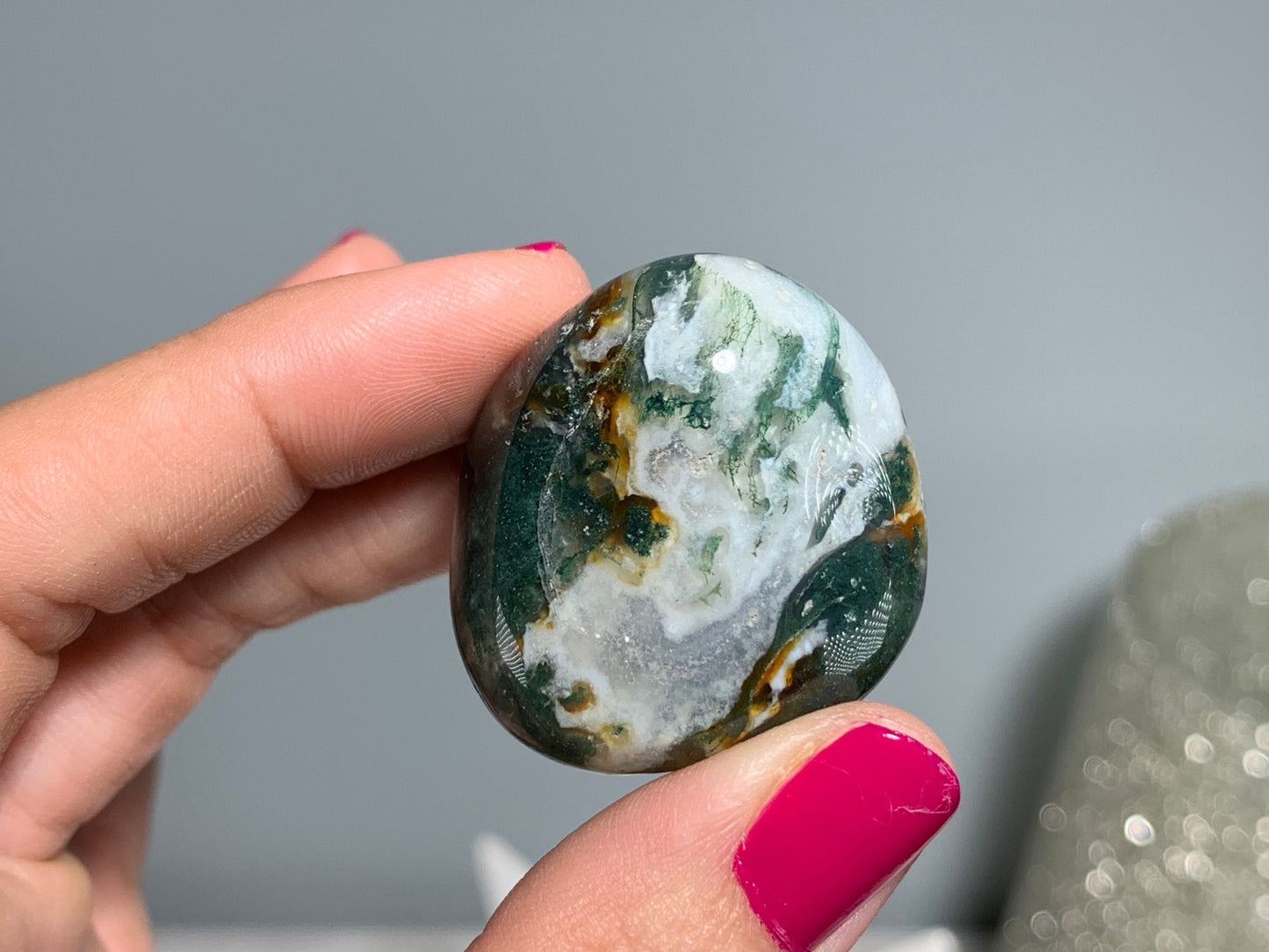 Tumbled Moss Agate Extra Large