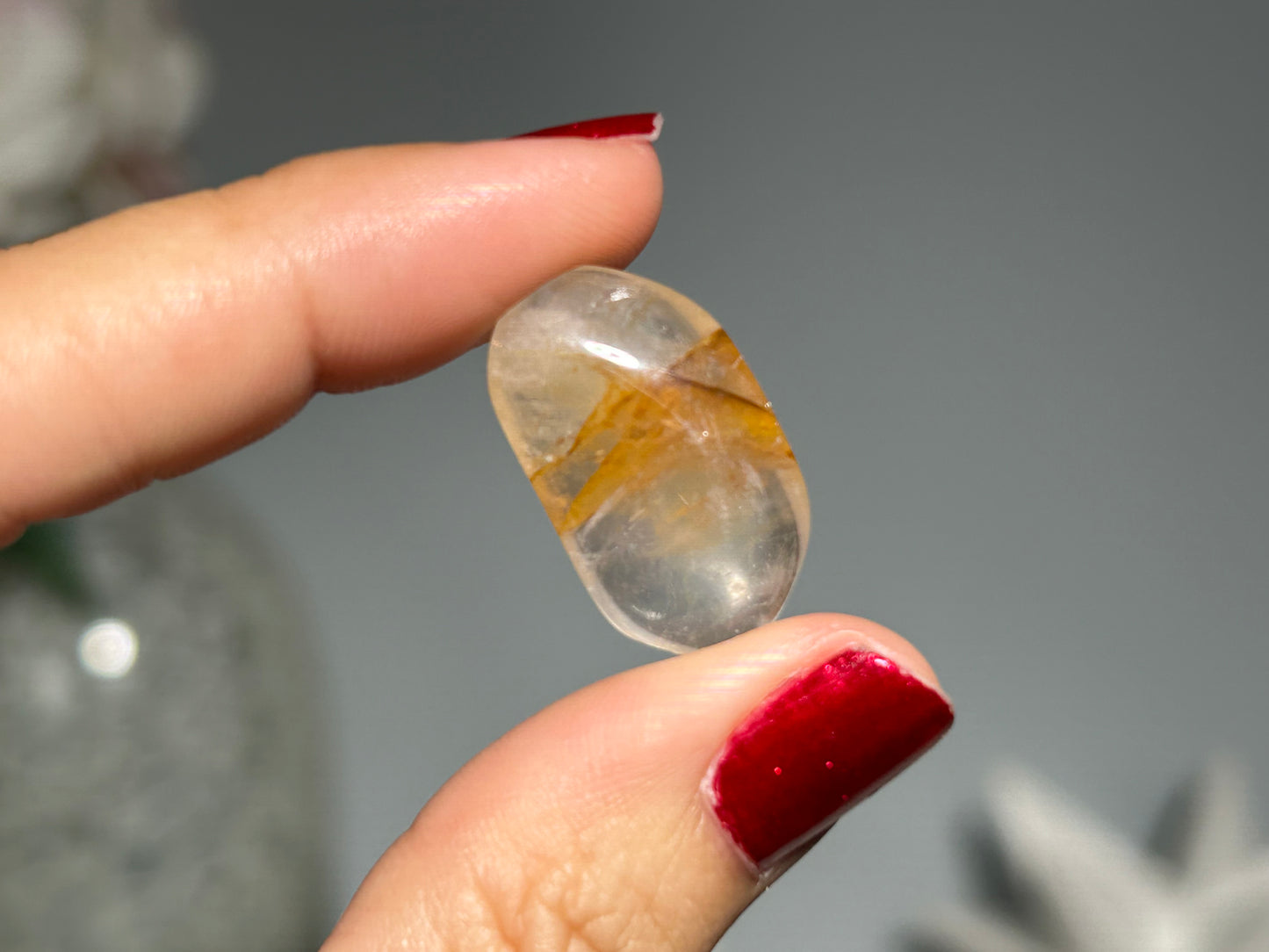 Tumbled Yellow Hematoid Quartz Small