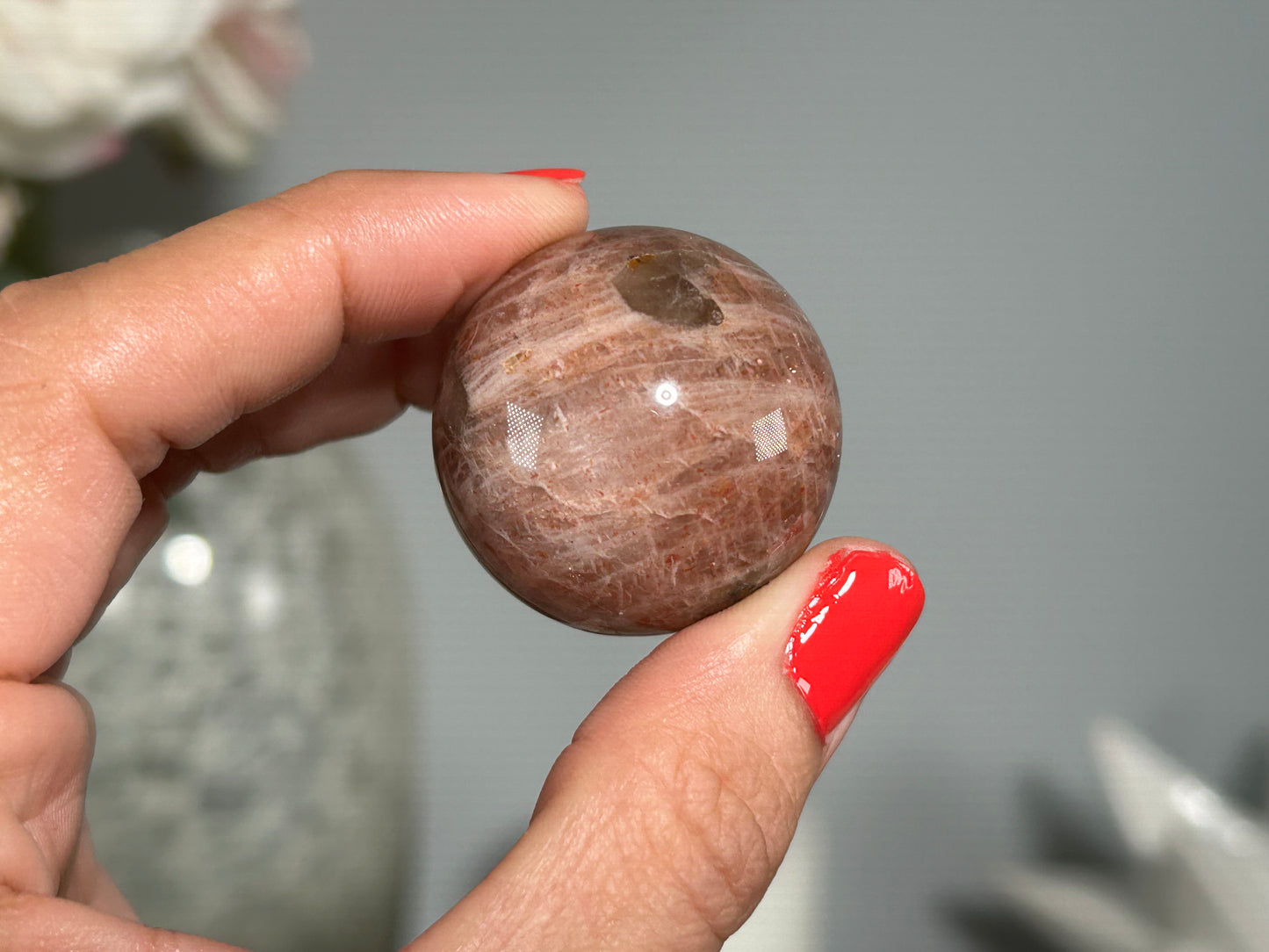 Confetti Sunstone Sphere (1.25", 32mm)