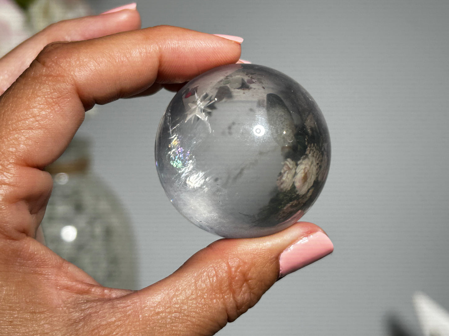 Star Rose Quartz Sphere (1.7",43mm)