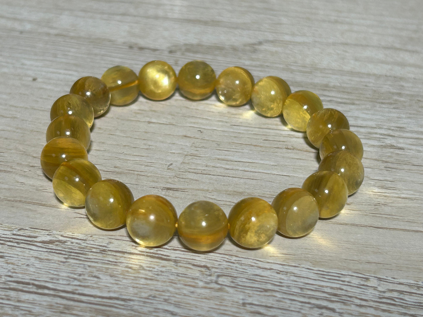 10mm Golden Muscovite Mica Bracelet