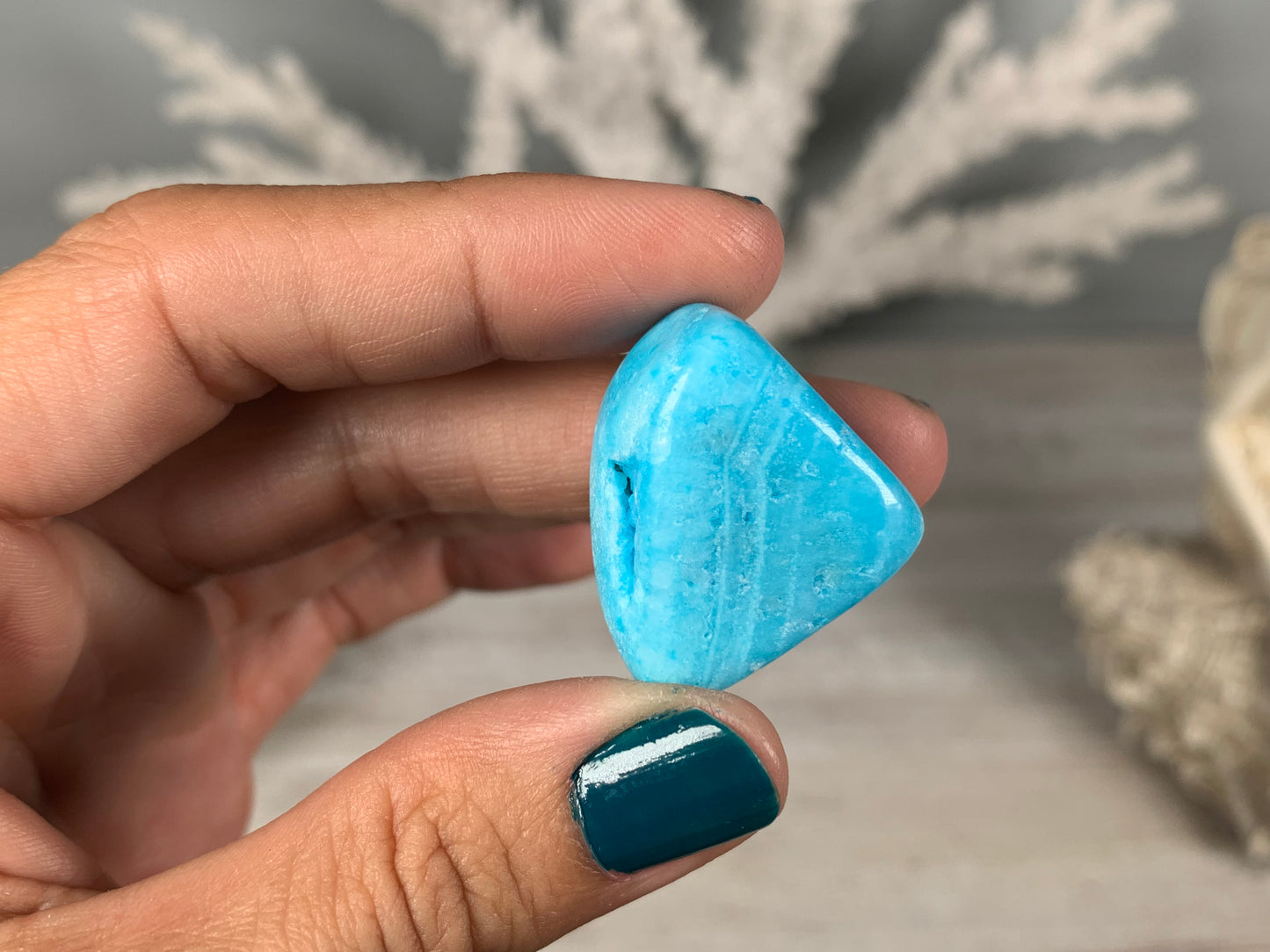 Tumbled Blue Aragonite