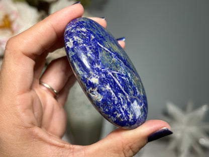 Lapis Lazuli Palm Stone (2.9", 73mm)