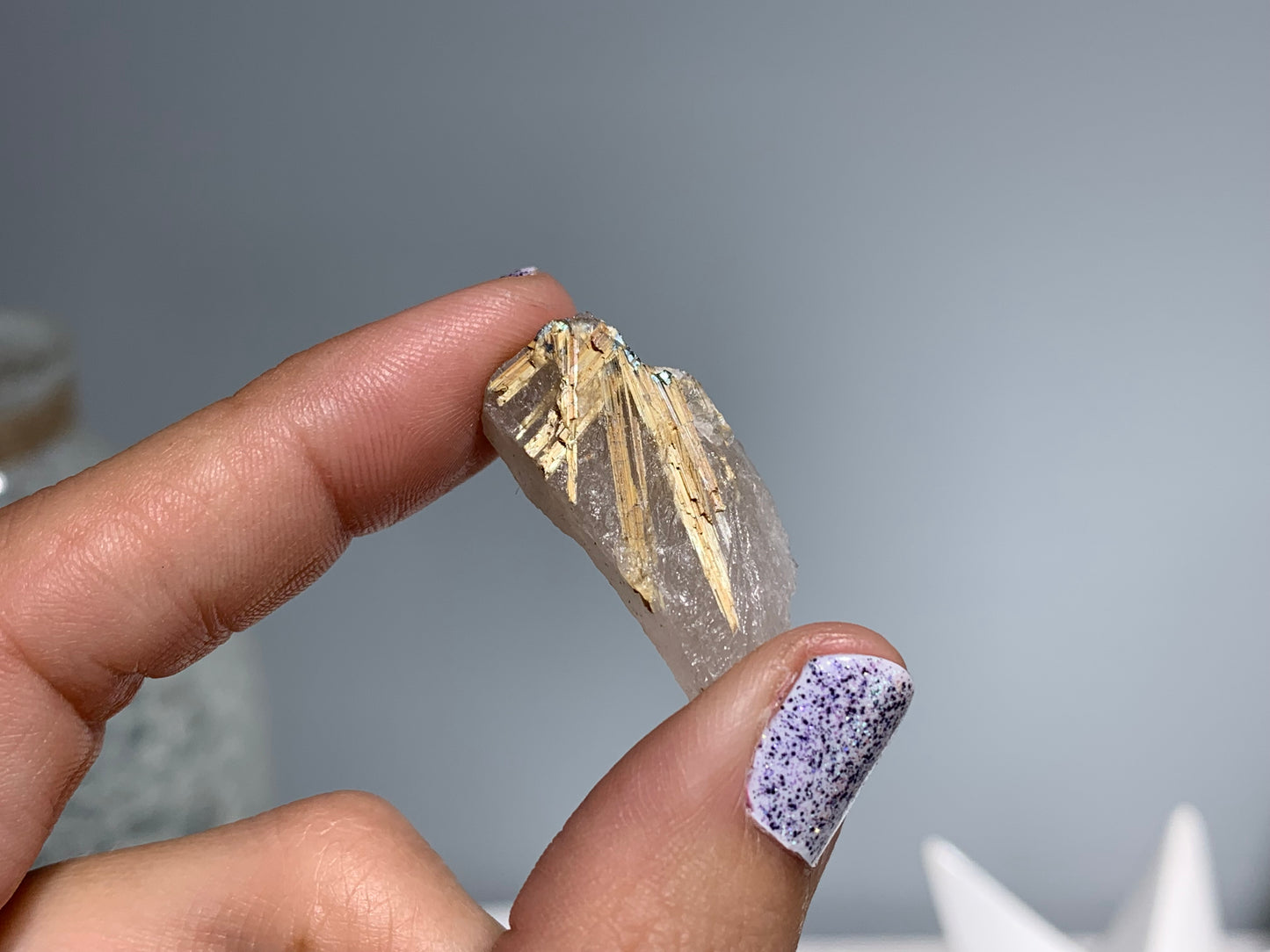 Gold Rutile in Quartz (5-8 grams)