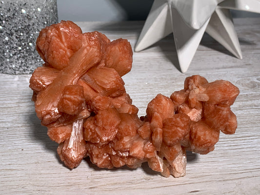 Red Stilbite Cluster (5.25", 133mm)