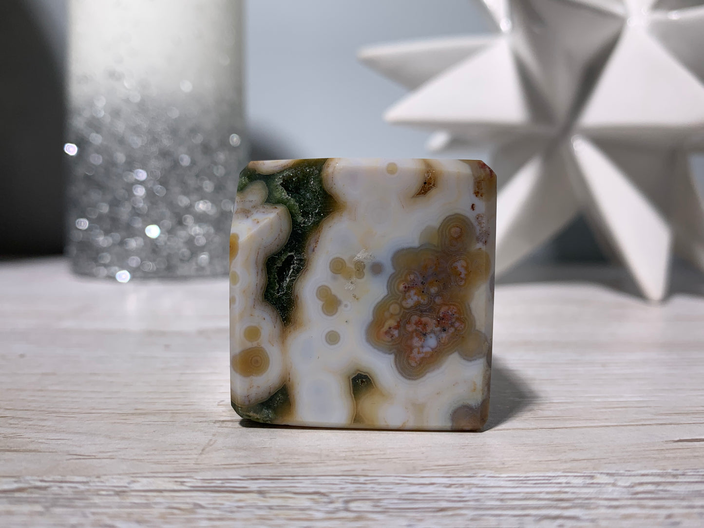 8th Vein Ocean Jasper Cube (1.5", 38mm)