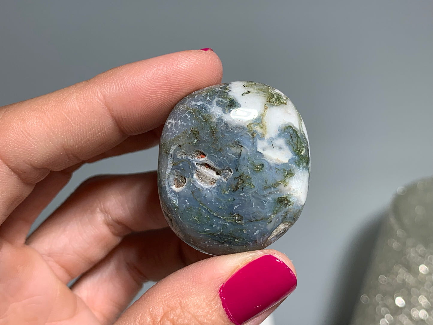 Tumbled Moss Agate Extra Large